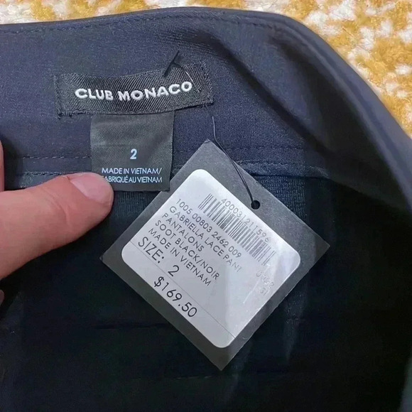 Club Monaco Gabriella lace black pants 2 NWT - Picture 3 of 5